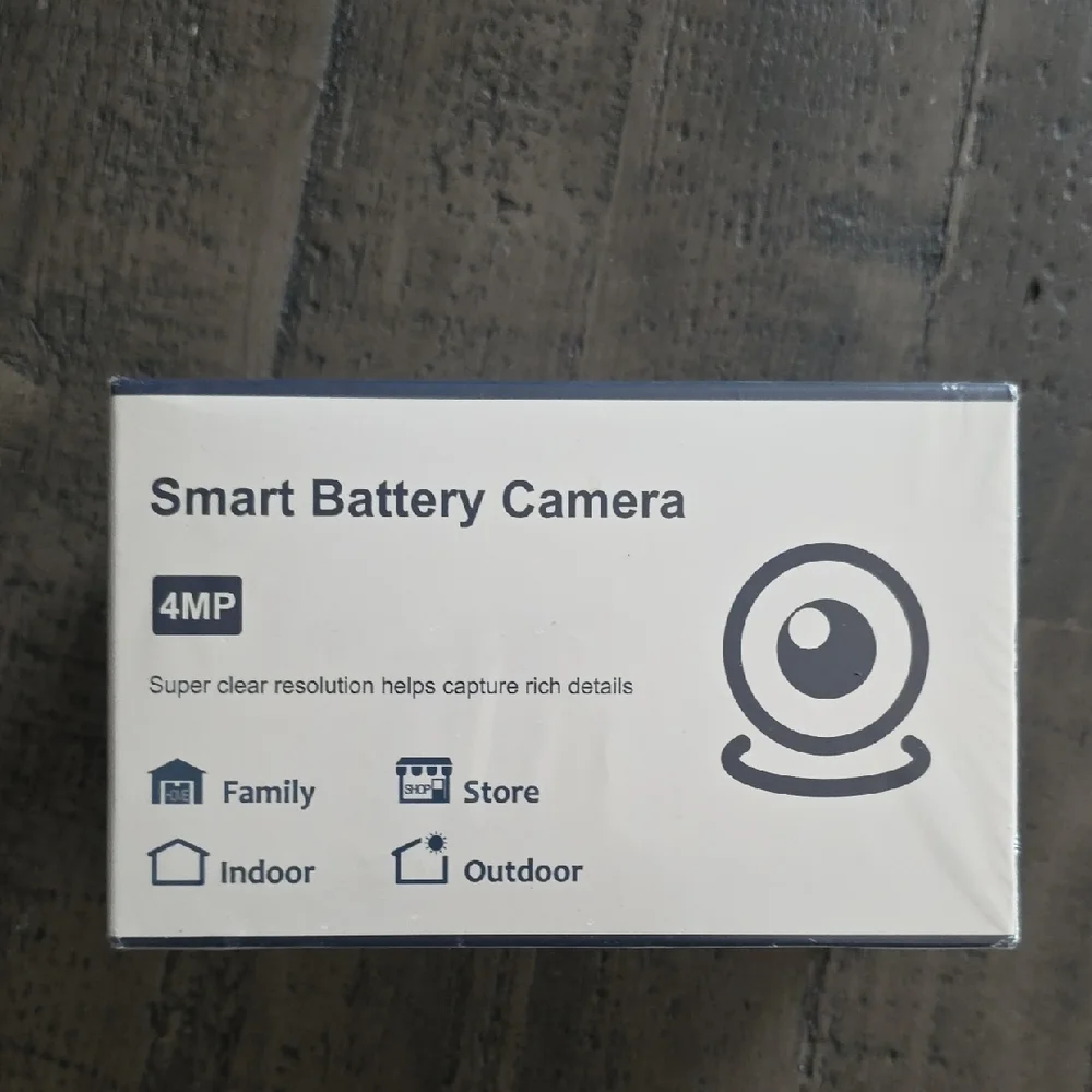 4MP Wireless Security Camera with Human Detection - Black